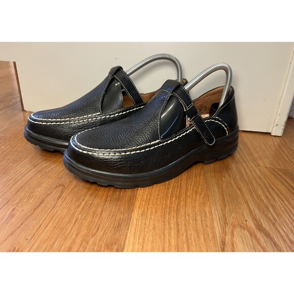 Dr Comfort Lu Lu Shoes Womens Size 8.5W Black Leather Slip On Orthopedic Comfort - Picture 3 of 7